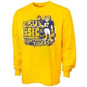  LSU Tigers Gold 2007 SEC Conference Champions Long Sleeve 