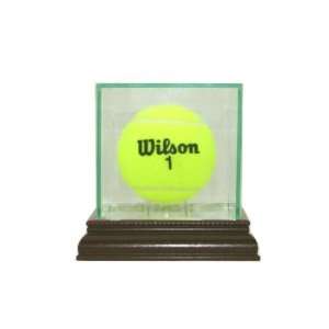   Tennis Ball Display Case with Cherry Wood Molding