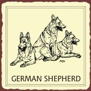  German Shepherd Dog Vintage Metal Animal Retro Tin Sign 