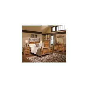  Seven Oaks 6 Piece Bedroom Suite in Pine Finish by Crown 