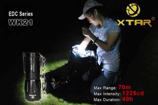 XTAR 500 lumens 16340 1Mode Mini CREE XM L T6 LED Flashlight WK21 