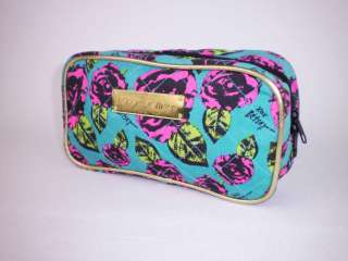 New Betsey Johnson Small Canvas Cosmetic Bag *** 