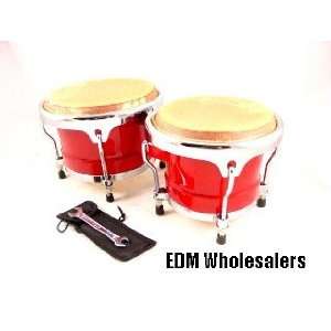   DRUM SET   CLEAR RED FINISH World Percussion Musical Instruments