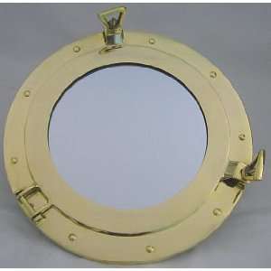  14 in Brass Nautical Porthole with Mirror Free Ship By 