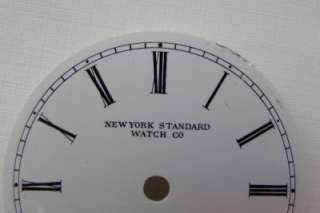 Antique NEW YORK STANDARD Porcelain Pocket Watch Dial  