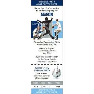  Tampa Bay Rays Colored Ticket Invitation Sports 