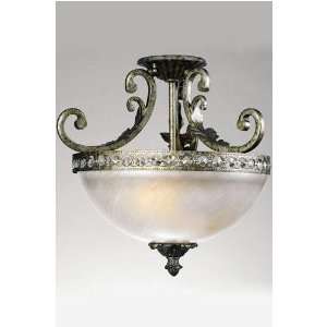  Provence Semi flush Mount, WNDS SCAVO GLSS, SILVERLAKE 