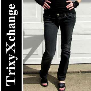 286 ROCK AND REPUBLIC Black COSBIE MESH Boot Jeans 25  