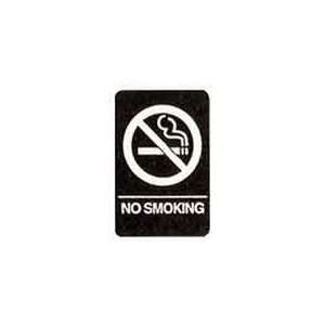    Plastic No Smoking Sign With Braille   6 X 9