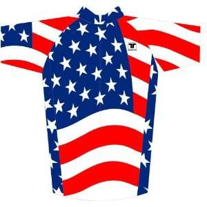   Sportswear usajerseyXXXL USA Flag Bike Jersey