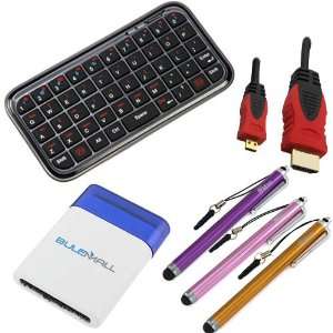  GTMax Bluetooth Wireless Mini Keyboard + 10FT Micro HDMI 