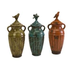  Abrielle Ceramic Lidded Jars   Set of 3