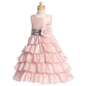   Pink Ruffles Baby Toddler or Youth Flower Girl Dress with Color Baby