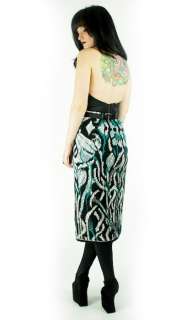 vtg 70s S Hippie Knit Strapless Mini Dress High Waisted Midi Skirt 