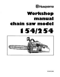 Husqvarna 154/254 Work Shop Service Manual & Parts List  