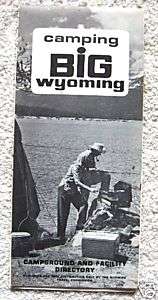 1966 WYOMING CAMPING,CAMPGROUND DIRECTORY & MAP  