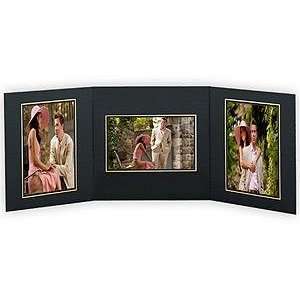  PROMENADE Triple 4x62 / 6x41 Black cardstock photo frame 