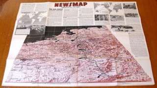 NEWSMAP WW II Poster 1944 The War Fronts Vol. 3 No. 25F  