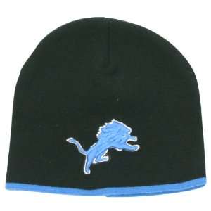   Lions Tipped Classic Winter Knit Beanie Hat   Black