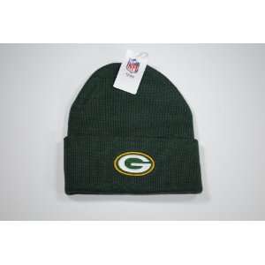   Bay Packers Cuffed Green Knit Beanie Cap Winter Hat 