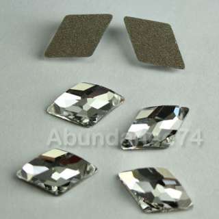 Swarovski Crystal 10mm 2709 Rhombus Flat back NoHF Crystal Clear 