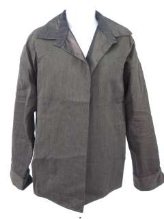 DUSAN Brown Wool Open Long Sleeve Jacket Blazer Sz M  