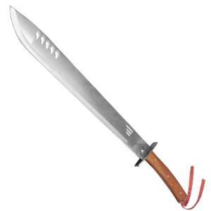 Big Survival Knife Fixed Blade Compass Stainless Steel Long Machete 