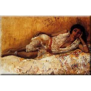 Moorish Girl Lying On A CouchRabat, Morocco 30x20 Streched Canvas 