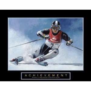  Achievement   Skier Poster Print