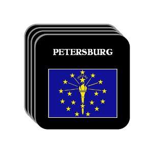  US State Flag   PETERSBURG, Indiana (IN) Set of 4 Mini 