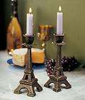 Paris Eiffel Tower Romantic Candle Holders Set of Two