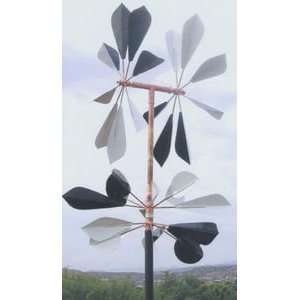  Kinetic Metal Wind Garden Sculpture 5 Way Pinwheel Patio 