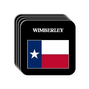 US State Flag   WIMBERLEY, Texas (TX) Set of 4 Mini Mousepad Coasters