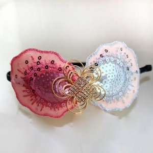  Embroidery Textile with Sequin Beads Band Pink Everything 