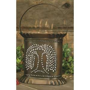  Aged Copper Punched Willow Oval Electric Wax Warmer