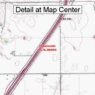  USGS Topographic Quadrangle Map   Williamsville, Illinois 