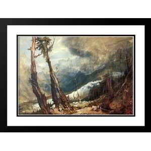 Turner, Joseph Mallord William 38x28 Framed and Double Matted Glacier 