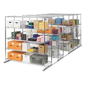  OFM SpaceSaving Storage Track Set of Five Mobile Shelves 