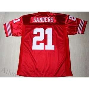  San Francisco 49ers Football Jersey #21 Sanders Red Jersey 