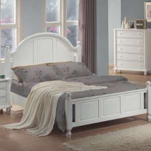  Wildon Home 201181 Kayla Bed in Distressed White Size 