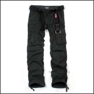 NEW MATCH Mens Cargo Pants Black Size 30 44 FREE S&H  