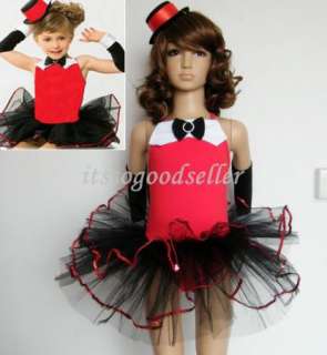 Girl Party Costume Ballet Tutu Jazz Dance Skirt Dress 3 9Y Halloween 