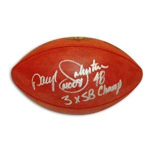 Daryl Johnston Autographed/Hand Signed NFL Football Inscribed Moose 