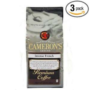 Camerons Intense French Ground Coffee, 10 Ounce Bags (Pack of 3 