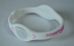 Power Wristband Balance Energy Bracelet White Purple words  