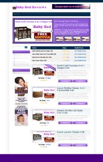 Baby Bed  Affiliate Wordpress Review Website  