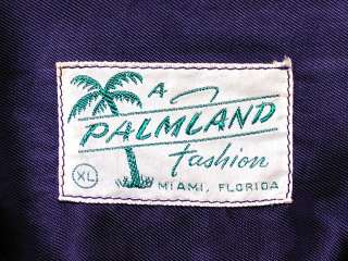 Vintage Mens Navy Wool Gabardine Ricky Jacket Palmland 1950s XL  