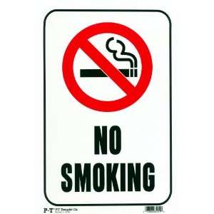  SMOKING Sign ~ Durable Plastic ~ 8 x 12 inches ~ P T Templet Company 