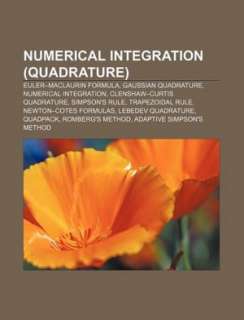   Gaussian quadrature, Numerical integration, Clenshaw Curtis quadrature