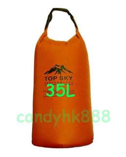 Waterproof Dry Bag 35L Kayak Canoe Floating Camp Orange  